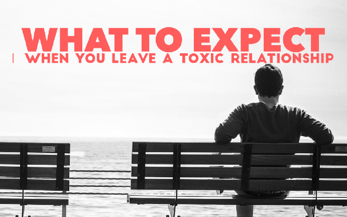 Toxic Relationship Blog Post What to Expect when you leave a toxic relationship Man on bench image